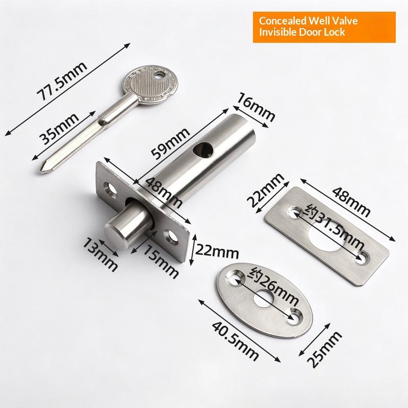 Home Security Locks For Doors - Stainless Steel Anti Theft Hidden Door