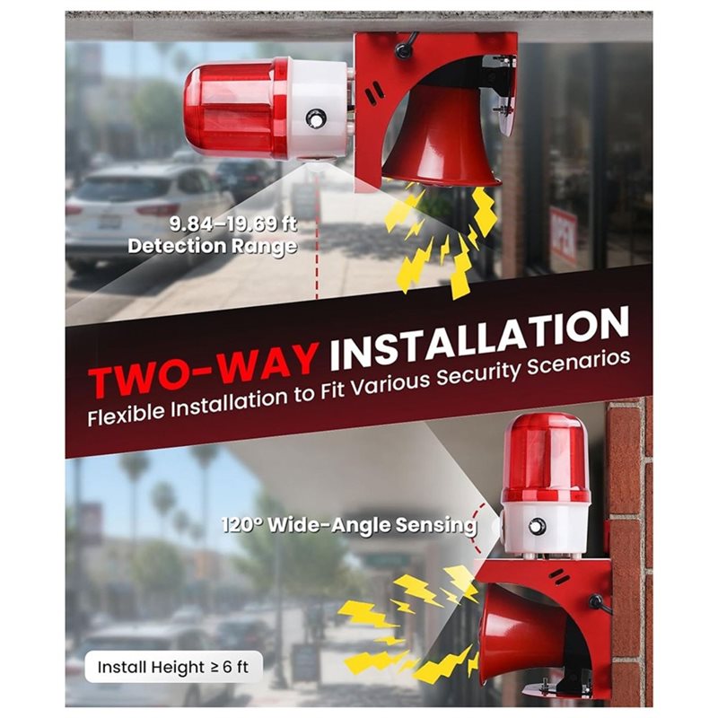 Y01A Motion Sensor Security Al - Home Yard Security ulasan dan harga
