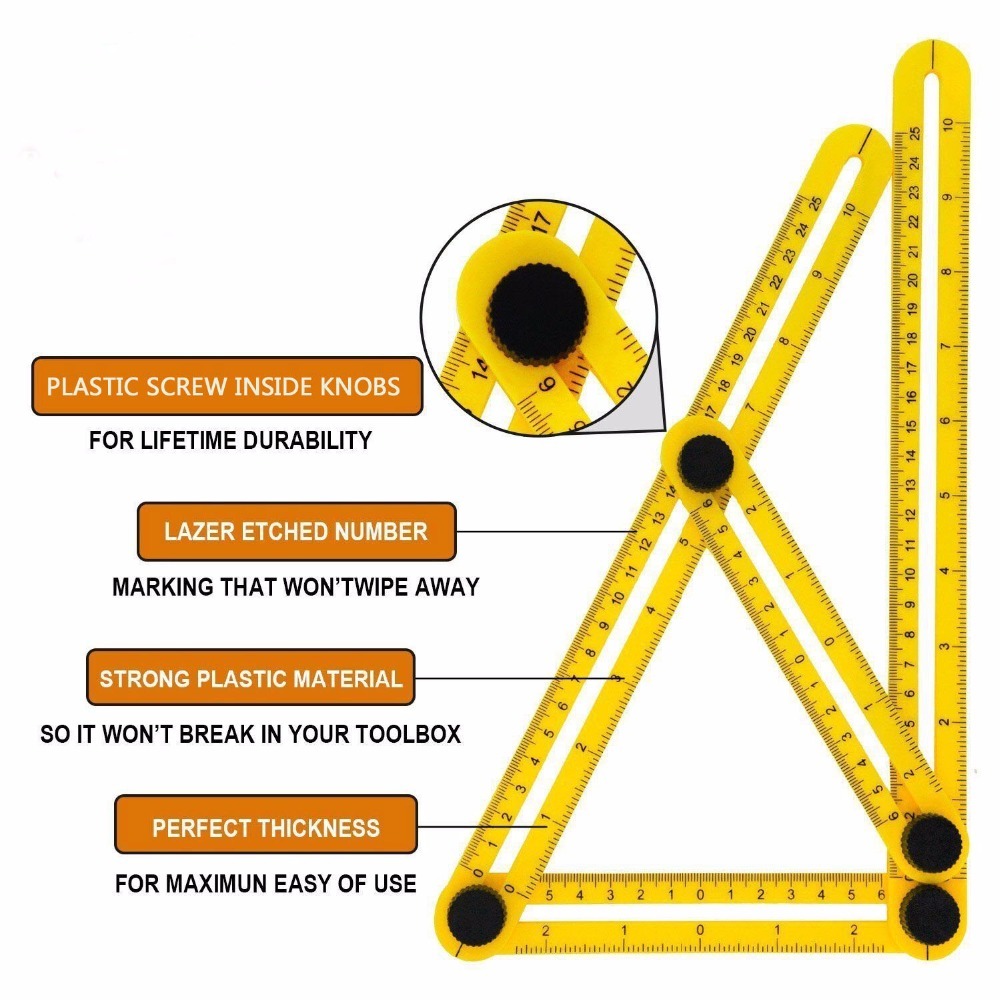 Protractor Multi Angle Ruler T - Home Security Measures ulasan dan harga
