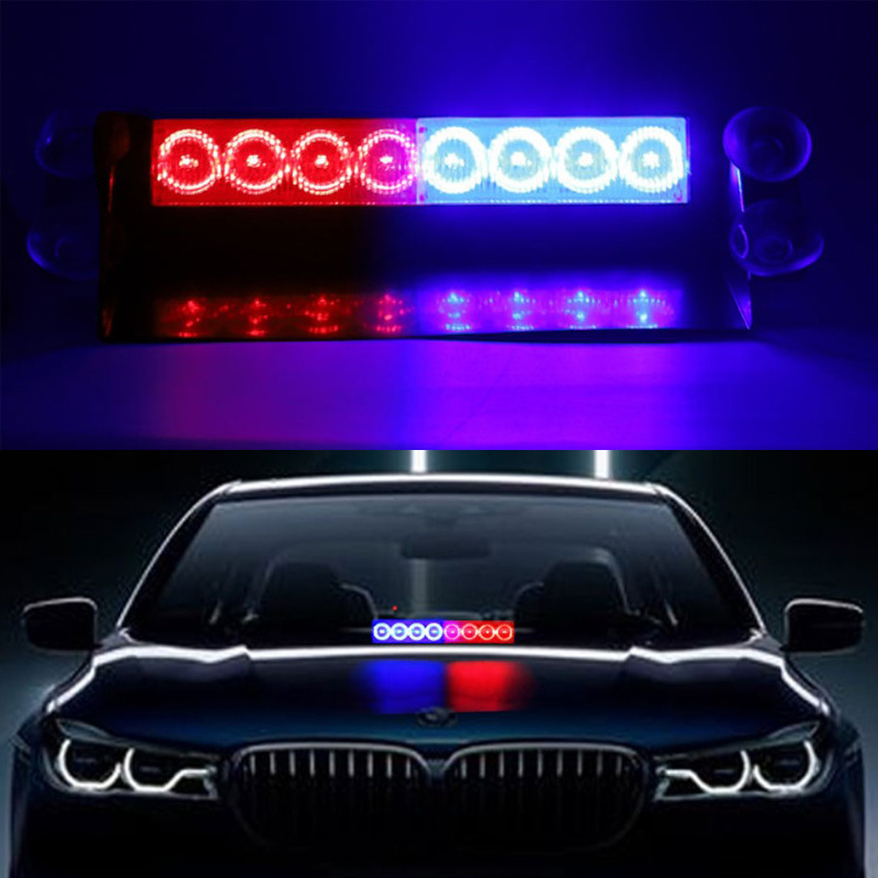 8LED Red Blue Strobe Warning L - Home Security Police ulasan dan harga