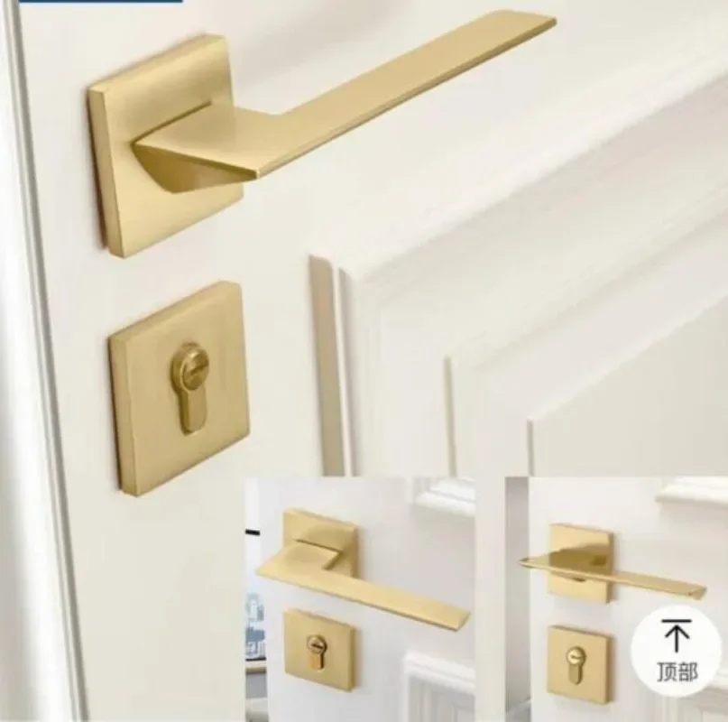 Gold Zinc Alloy Bedroom Door L - Home Security Locks For Doors ulasan dan harga