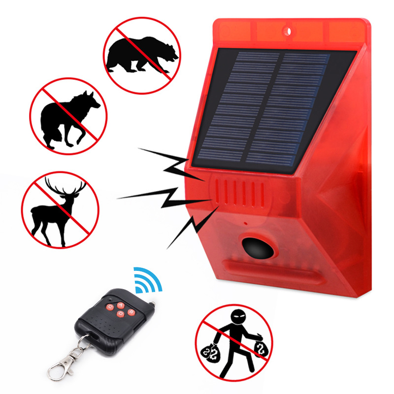 Solar Alarm Lamp Remote Contro - Home Yard Security ulasan dan harga