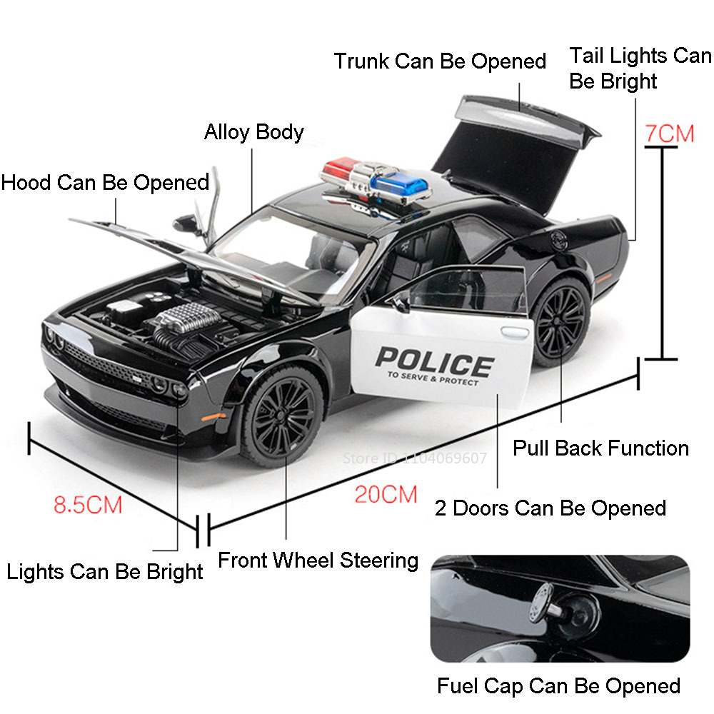 1:22 Challenger SRT Police Car - Home Security Police ulasan dan harga