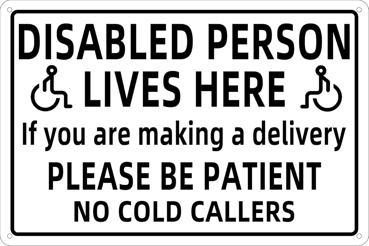 Warning Metal Sign Disabled Pe - Home Yard Security ulasan dan harga