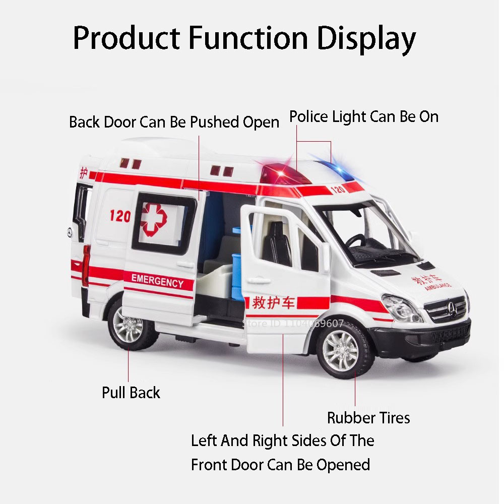 1:36 Scale City Ambulance Mode - Home Security Police ulasan dan harga