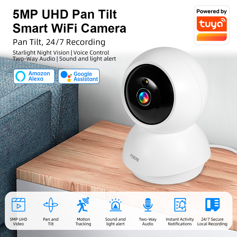 Fuers 5MP WiFi Camera Home Ind - Home Security Ai ulasan dan harga