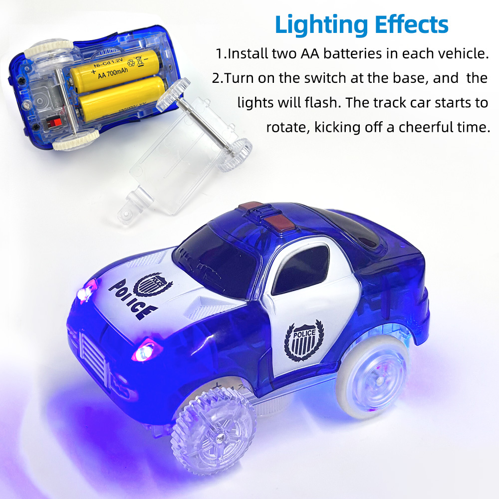Magic Glowing Race Cars, Polic - Home Security Police ulasan dan harga