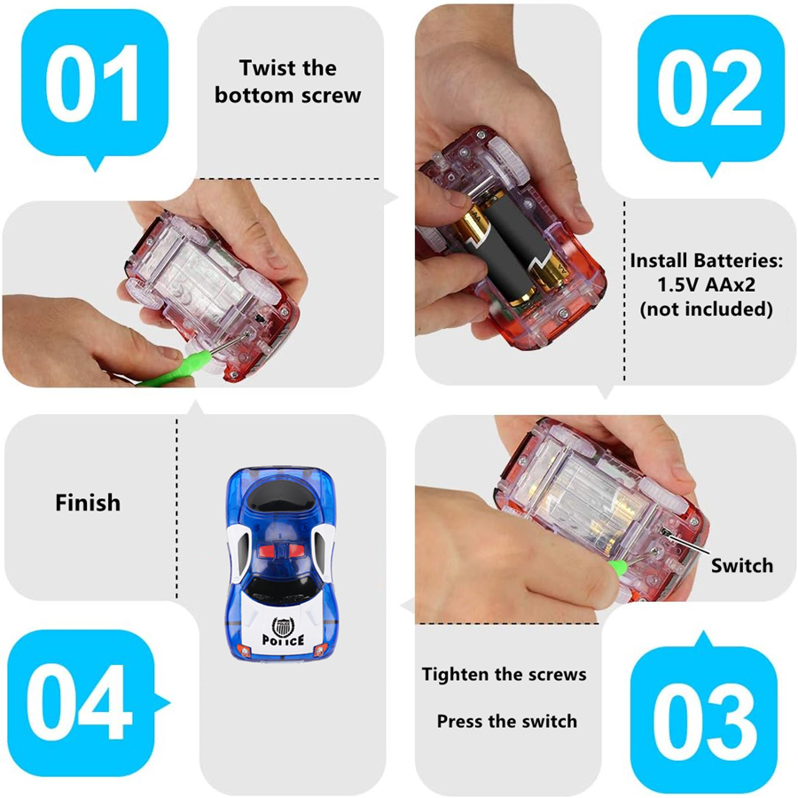 Magic Glowing Race Cars, Polic - Home Security Police ulasan dan harga