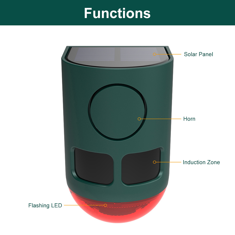 Solar Outdoor Motion Sensor Al - Home Yard Security ulasan dan harga