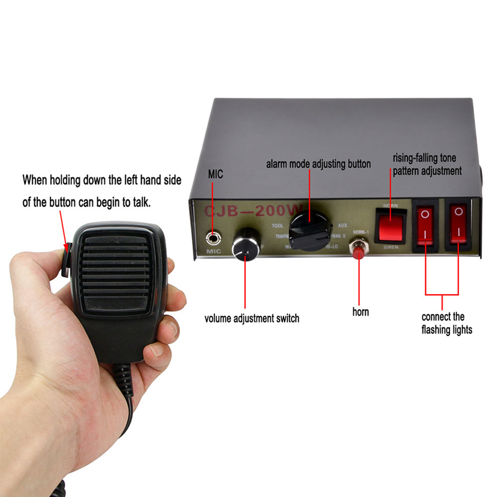 Vehicle Warning Horn Car Polic - Home Security Police ulasan dan harga