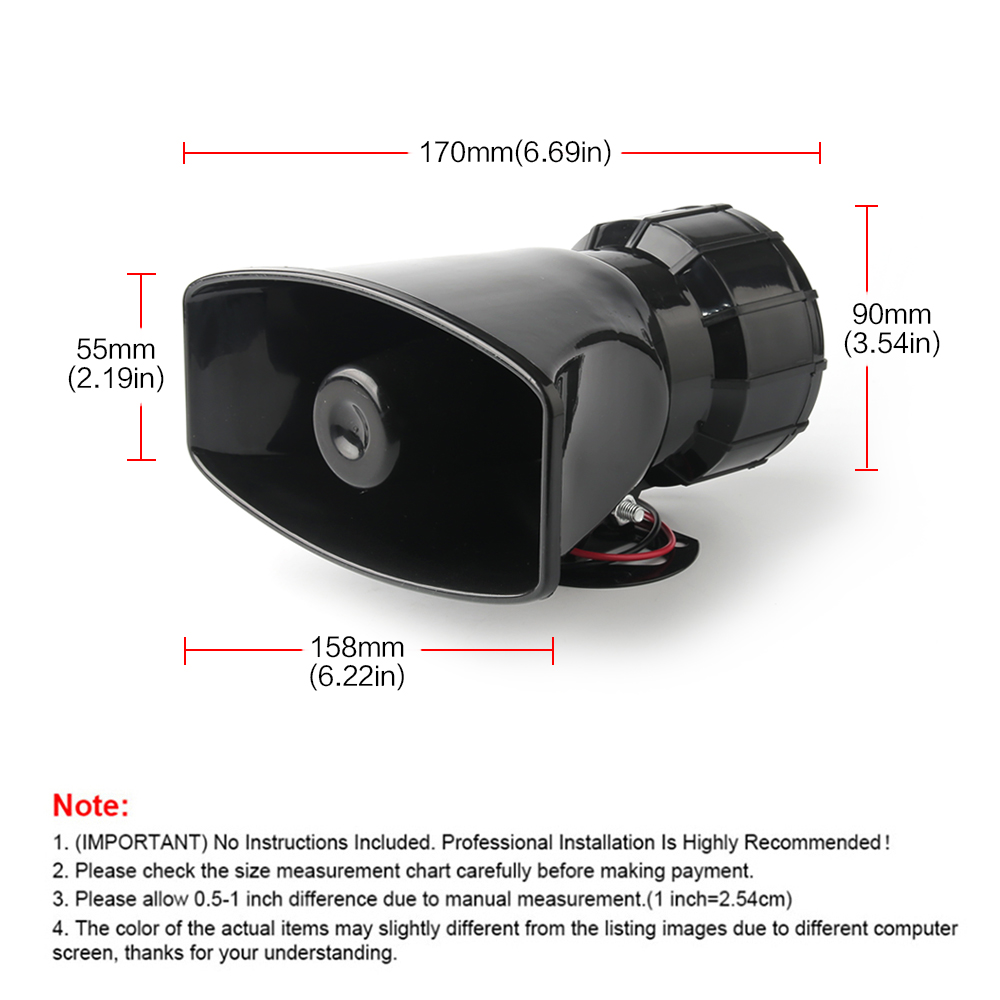 12V Speaker 130dB Wireless Ele - Home Security Police ulasan dan harga