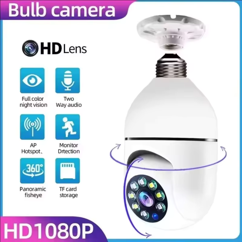 4G WiFi IP Camera E27 Bulb Cam - Home Security Ai ulasan dan harga