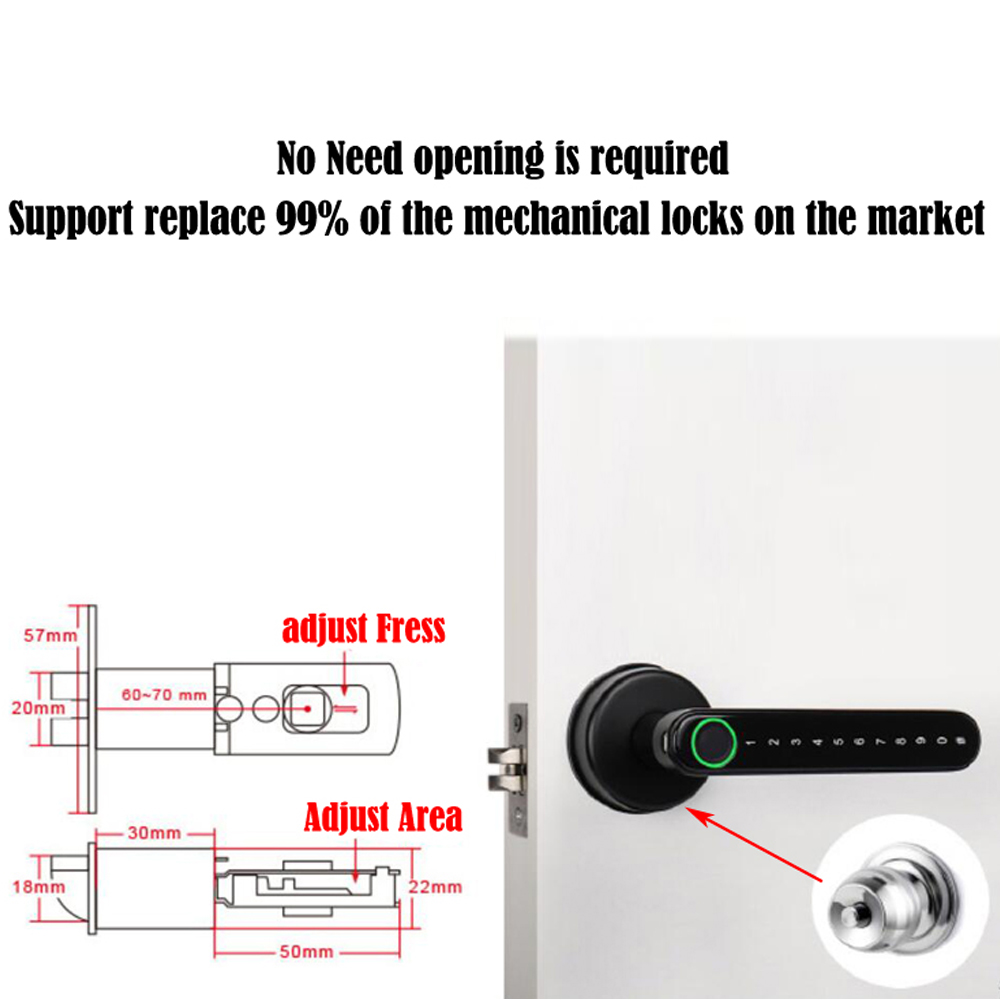 TTLock Smart Bluetooth Fingerp - Home Security Locks For Doors ulasan dan harga