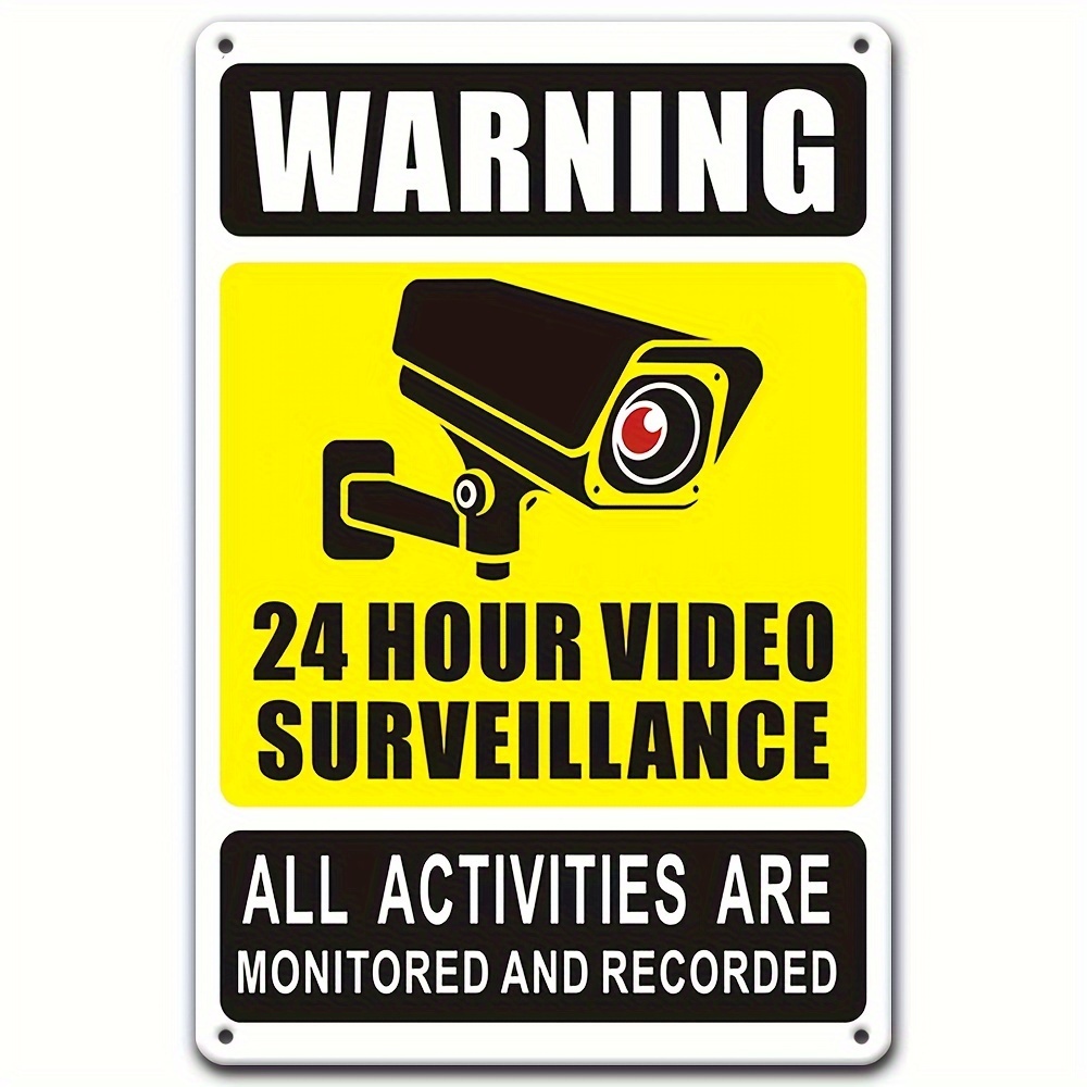 24/7 Video Surveillance Warnin - Home Security With Camera ulasan dan harga