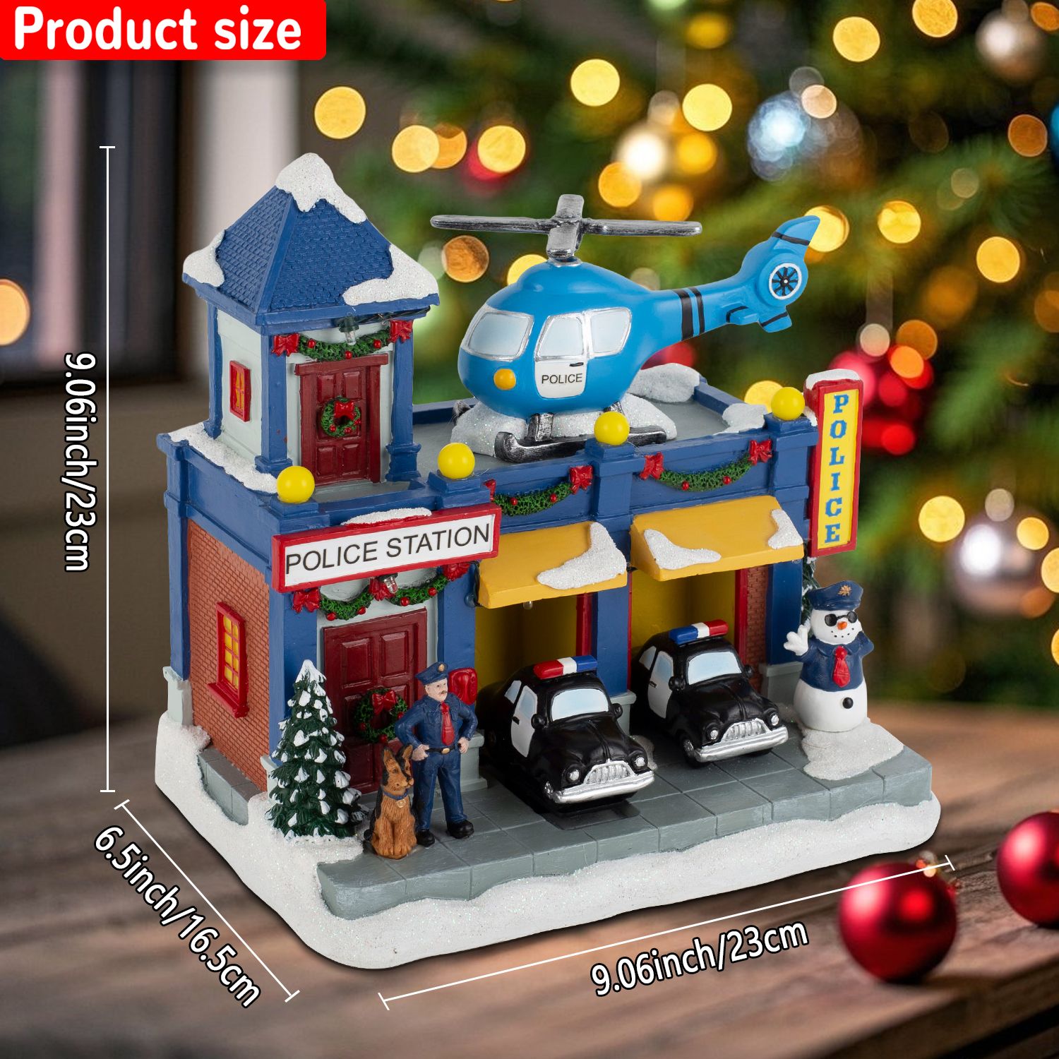Animated Christmas Village Pol - Home Security Police ulasan dan harga