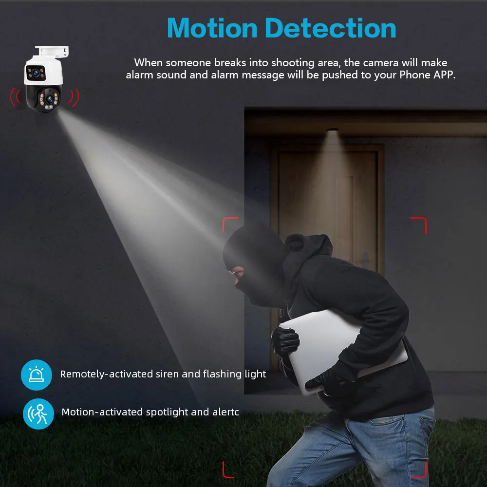 Outdoor 8MP POE PTZ Security C - Home Yard Security ulasan dan harga