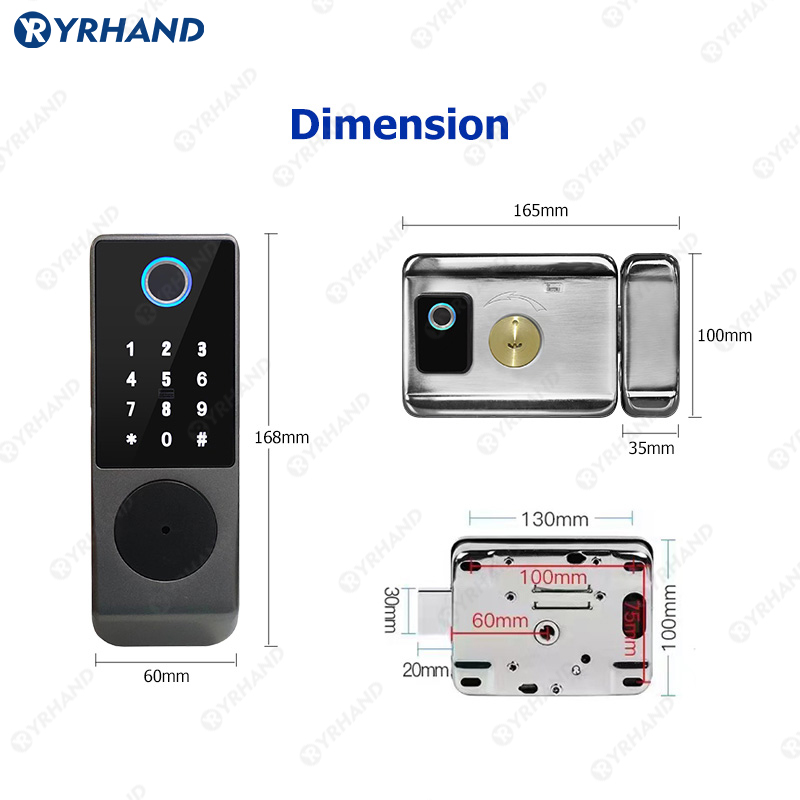 Tuya Smart lock Waterproof Wif - Home Security Locks For Doors ulasan dan harga