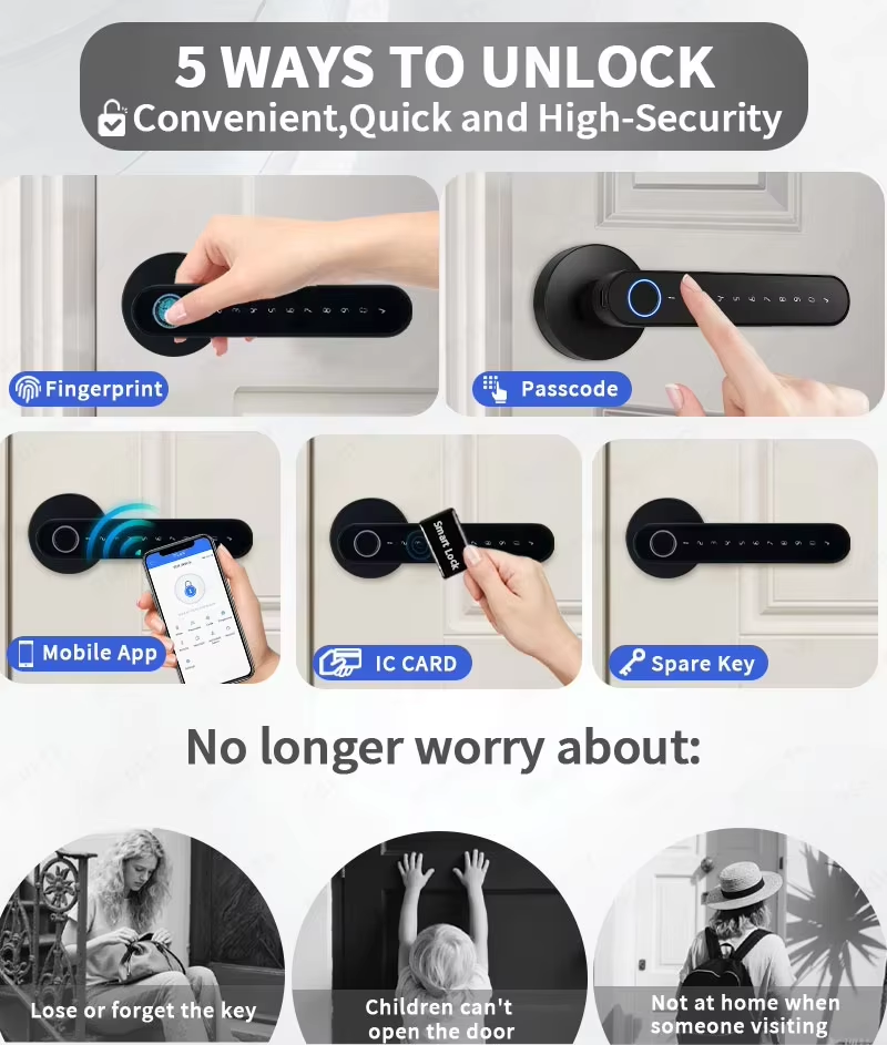TTLock Smart Digital Door Lock - Home Security Locks For Doors ulasan dan harga