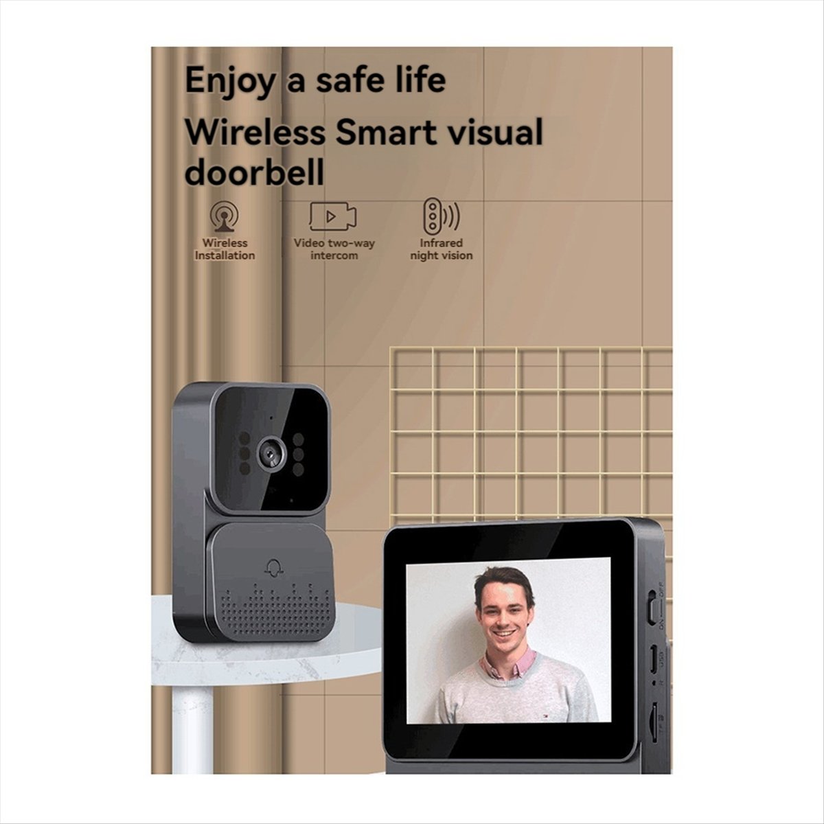 AU47-Doorbell Video Intercom C - Home Security With Camera ulasan dan harga